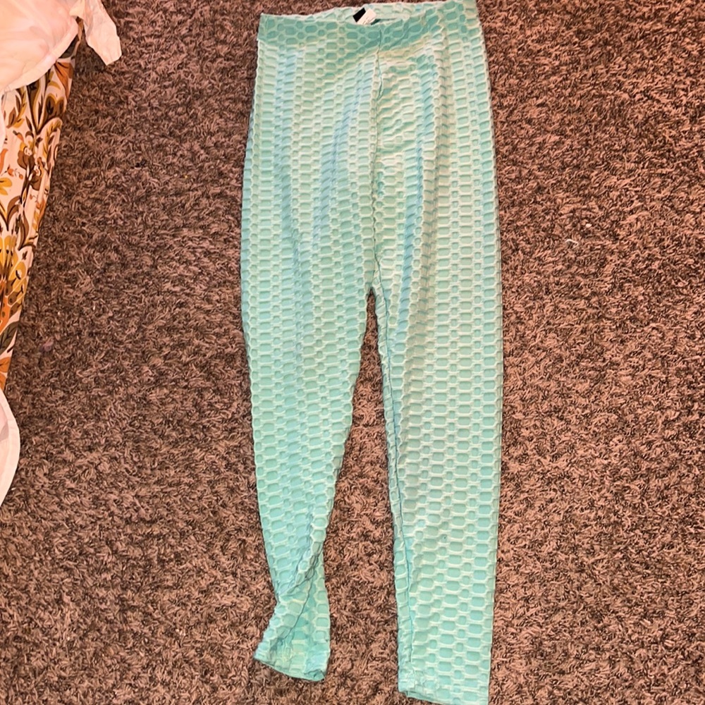 Blue shein pants teal